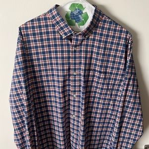 Mens slim flex fit button down